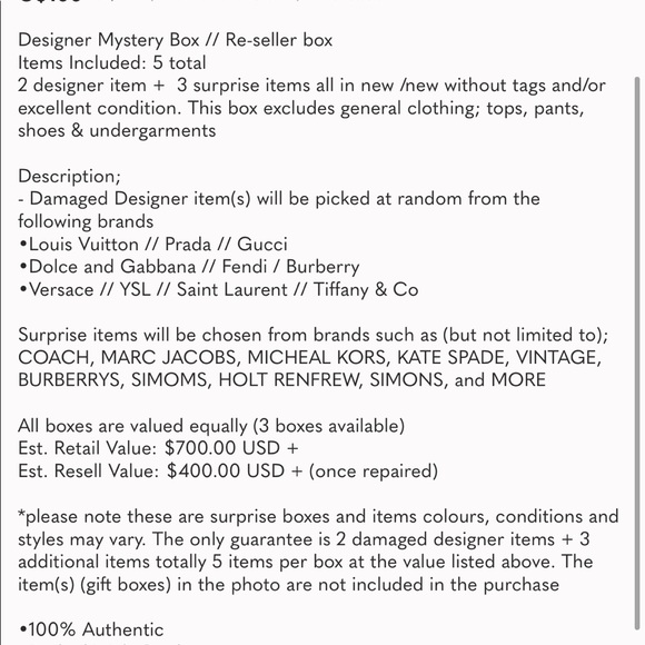 Damaged Designer Mystery Box - Picture 2 of 2